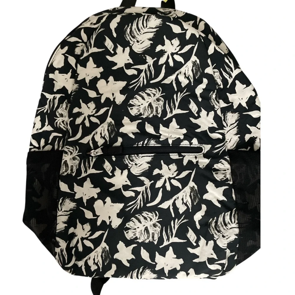 All in Motion Black and White Floral Kids Backpack
